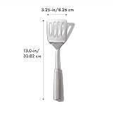 OXO Steel Cooking Turner - Stainless Steel Spatula with Non-Slip Handle view 4