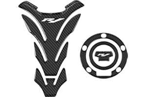 MFGZD MOTORCYCLE ACCESSORIES R1 3D Motorcycle Tank Pad Gas Tank Protector Compatible with Yamaha YZF-R1 R1 Anti Slip Tank Pad Stickers Gas Oil Fuel Tank Pad Protectors,white