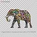 Decal Stickers Colorful Elephant Color Print 5 X 3.5 Inches X9296 Size: 5 X 3.5 Inches Vinyl color print