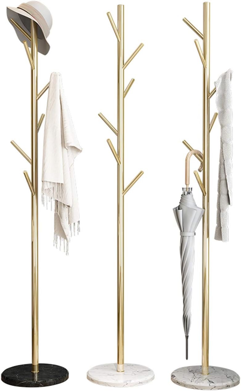 YHYS Perchero de pie para el Suelo, Creativo Hierro Forjado Dorado