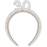 AMCAMI 30th Birthday Pearl Headband for Women,30th Birthday Decorations for Her