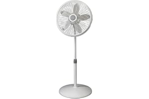 Lasko Lasko-18 Adjustable Elegance & Performance Pedestal, 3-Speed, White (1820) Household Fans, 18"