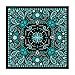 Hot Leathers Signature Bikers Bandanas Collection Original Design, 21" x 21" - BANDANA LADY BLUE PAISLEY SKULL