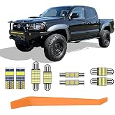 gigididi LED Interior Lights for Toyota Tacoma 2005-2021, Super Bright 6000K White LED Interior Car Lights Kit, 16Pcs Map Dome License Plate Light Bulbs Package