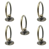 Jersvimc 5Pcs Bronze Ring Drawer Pulls, Vintage