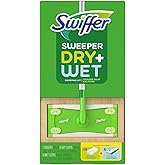 Swiffer Sweeper Dry + Wet sweeping Kit (1 Sweeper, 14 Dry Cloths, 6 Wet Cloths)