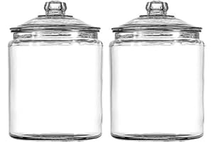 Anchor Hocking 1 Gallon Heritage Hill Glass Jar with Lid (4 piece, all glass, dishwasher safe)