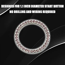 BEYPOVK 2 PCS Car Engine Start Button Crystal