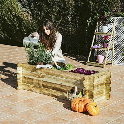 Catral 75010007 Huerto 3 Cavidades Flat, Pino, 140x60x40 cm ...