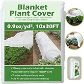 Valibe Plant Covers Freeze Protection 10 ft x 30 ft Floating Row Cover 0.9oz/yd&sup2; Garden Fabric Plant Cover for Winter Frost/Sun Pest Protection (10FT X 30FT)