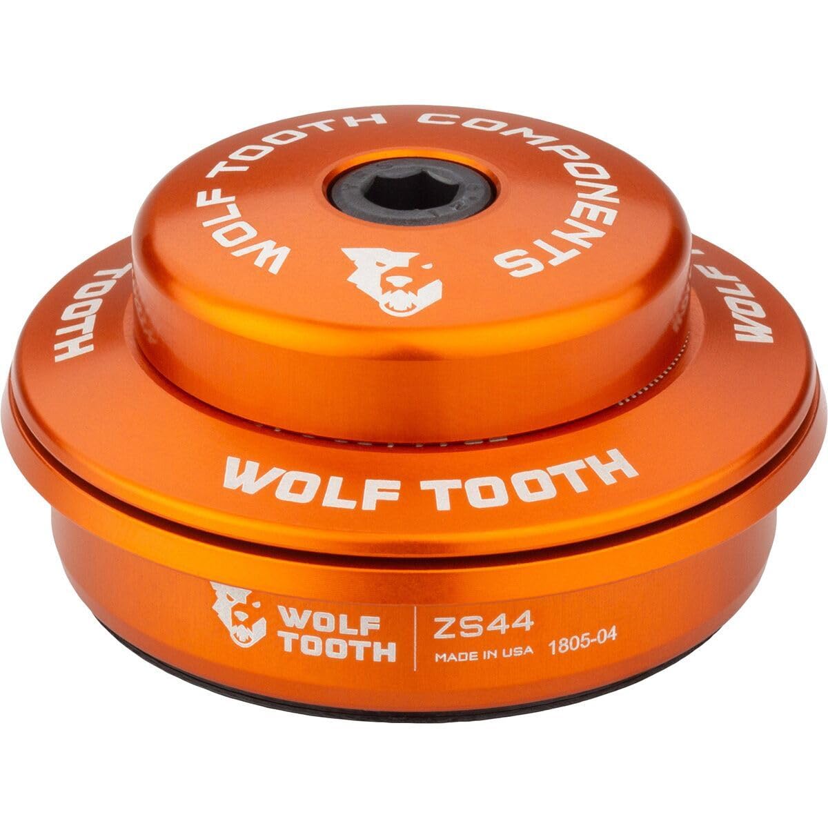 Wolf Tooth Performance IS41/28.6 Upper Headset 7mm Stack Orange | Lightweight Aluminium Headset Stainless Steel Bearings Wide Colour Range