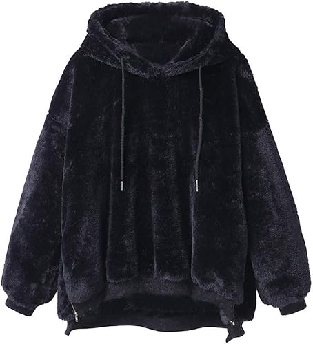 fluffy coat with hood