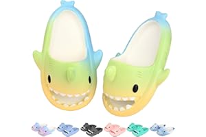 LAKIGE Kids Shark Cloud Slides | Toddler Boys Girls Shower Slippers | Boys Girls Cute Cartoon Fish Flip Flops | Beach Pool Home Sandals | Quick Dry Non-Slip