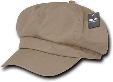 khaki newsboy hat