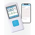 EKG Monitor Device, Personal Heart Rate Monitor with LCD Screen and Storage, Portable ECG Monitor Compatible with PC and Smartphone, Instant Results in 30 Seconds