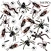 JOYIN 144 Pieces Plastic Realistic Bugs - Fake Cockroaches, Spiders, Scorpions and Worms for Halloween Party Favors and Decoration.