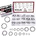 Hilitchi 400-Pcs 304 Stainless Steel External Internal Tooth Star Lock Washers Assortment Kit - Included: M2 M3 M4 M5 M6 M8 M10 M12