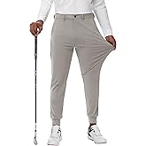 MIVEI Men's Golf Joggers Pants Belt Loops Slim Fit Stretchy Sweatpants Work Travel Dress Casual Tapered Pants Quick Dry UPF50