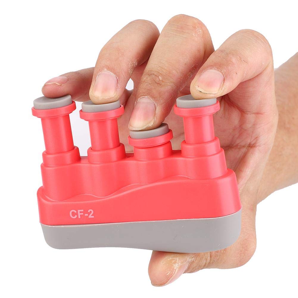 Finger Strengthener, Portable Finger Trainer Variable Hand Finger Strength Tension Grip Exerciser Children Adult Finger Training Tool for Piano Guitar(Red)