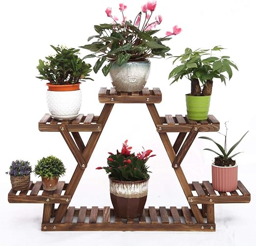 ADAHX Estantería para Macetas, Soporte de Madera para Flores con 5 ...