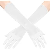 BABEYOND Long Opera Party 20s Satin Gloves Stretchy Adult Size Elbow Length 15 Inches
