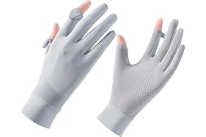 Thin Ice Silk Sun Gloves for Women UV Sun Protection Full Finger Touchscreen Outdoor Driving Cycling Riding Non Slip