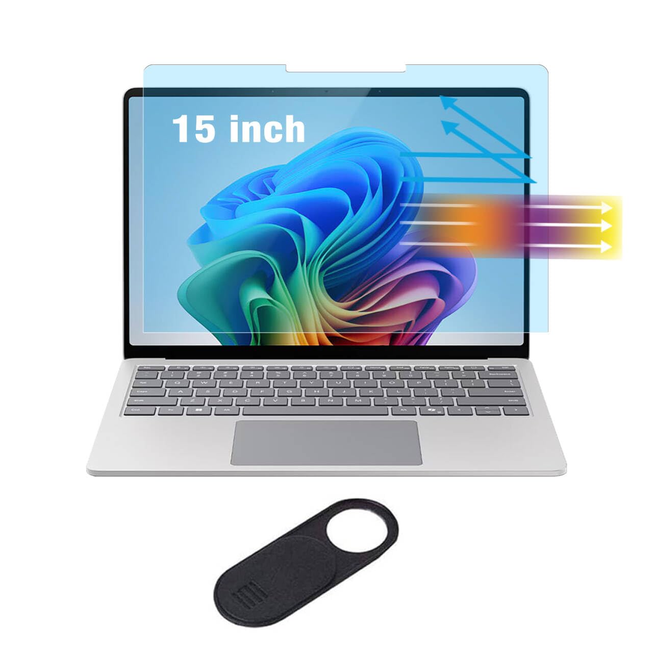 Photo 1 of Blue Light Blocking Screen Protector for Microsoft Surface Laptop 7 15" (2024/AIPC) – Anti-Blue Light Glare & Eye Strain Reduction Filter