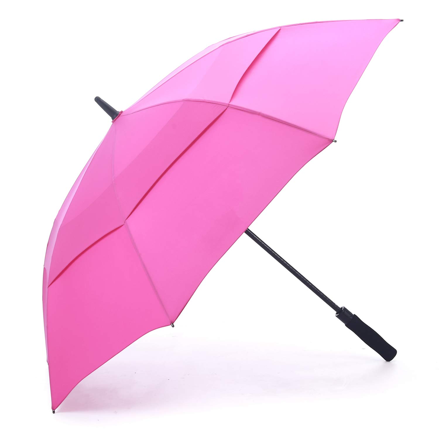 RUMBRELLA Golf Umbrella Windproof UV Umbrellas Large UPF 50+ Auto Open 55IN (B: Hot Pink) — image 1