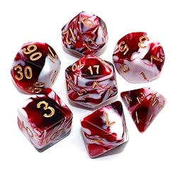 DND Dice Set Red Mix White Dice for Dungeon and