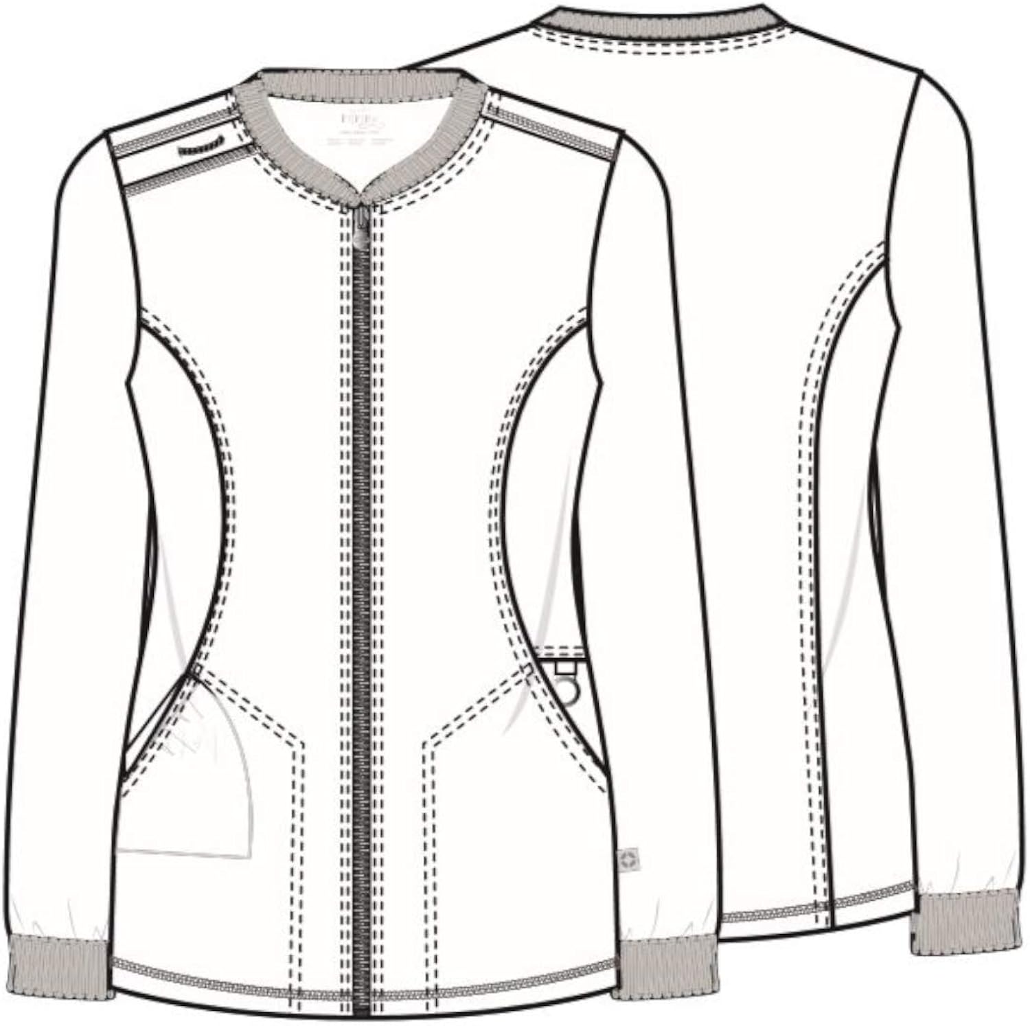 CHEROKEE Infinity Zip Front Warm-Up Scrub Jacket: Clothing
