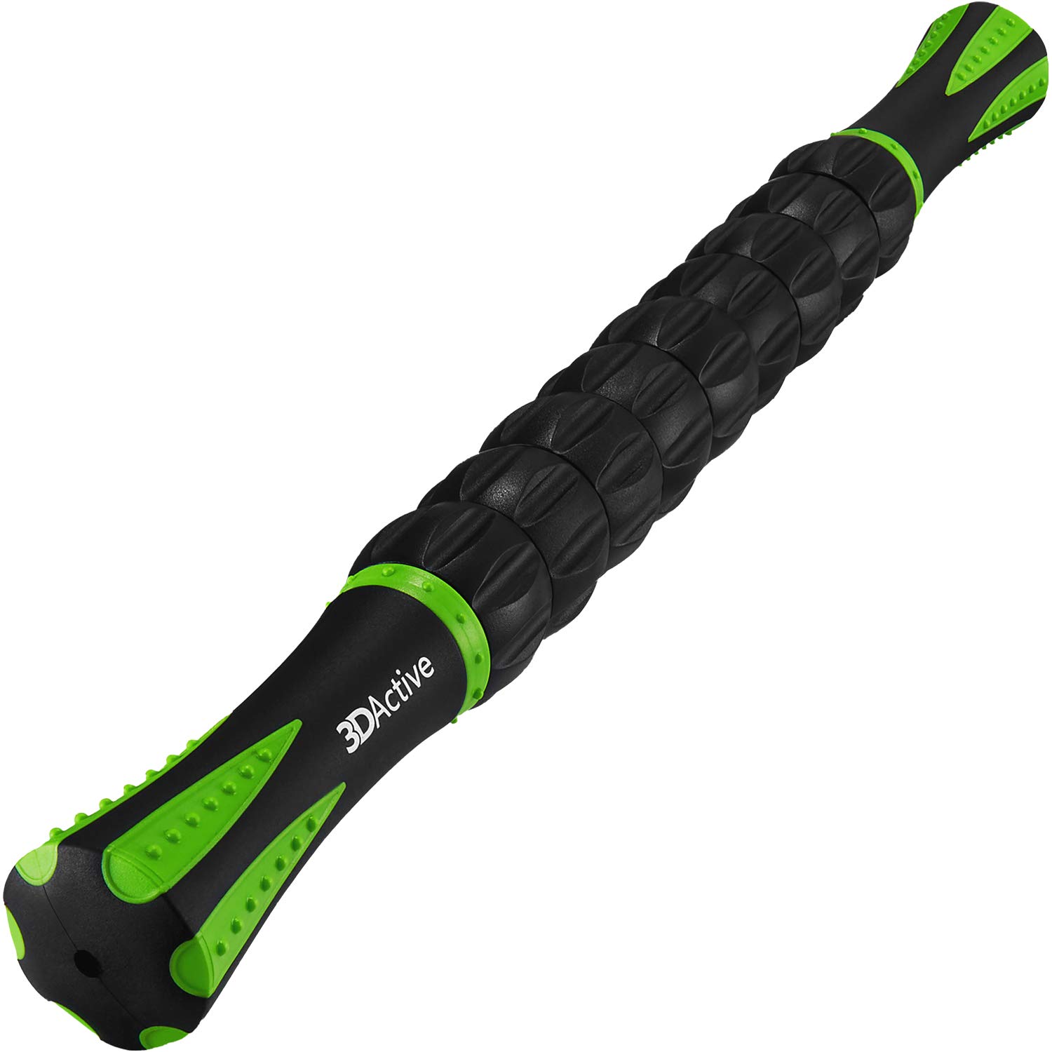 3Dactive Massage Roller Stick for Muscle Recovery, Deep Tissue & Trigger Point Massage. Muscle Roller for Athletes for Post-Workout Recovery, Relieve Cramps & Release Muscle Tension - Green