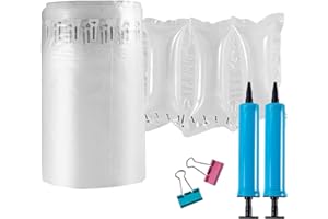 JIMEI Air Pillows for Shipping with pump 400 Count Inflatable Packaging Air Bags, Alternative to Packing Peanuts, Packing Box filler Purse Stuffers for Shape 3.54" x 7.87"