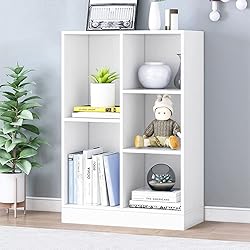 IOTXY Open Shelf Low Bookcase - Wooden 3-Tier Floor