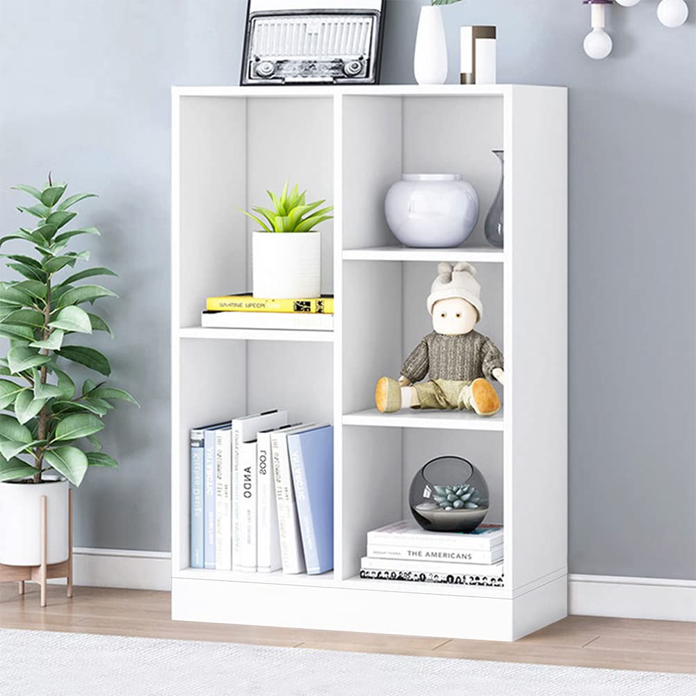 IOTXY Open Shelf Low Bookcase - Wooden 3-Tier Floor