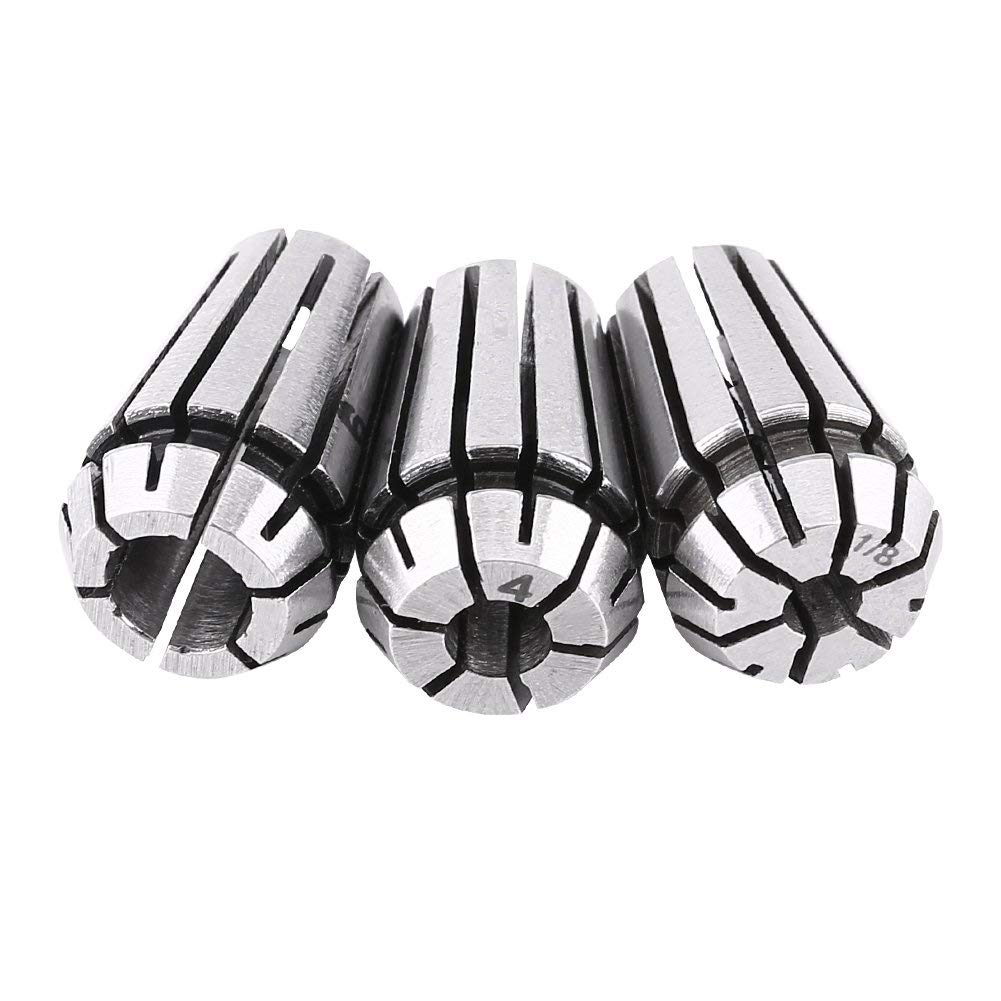 Collet Set TOPINCN Er11 Cnc Collet Milling Lathe Holder Tool 1/8 Inch (3.175Mm) 4Mm 6Mm for Cnc Milling Lather 3Pcs