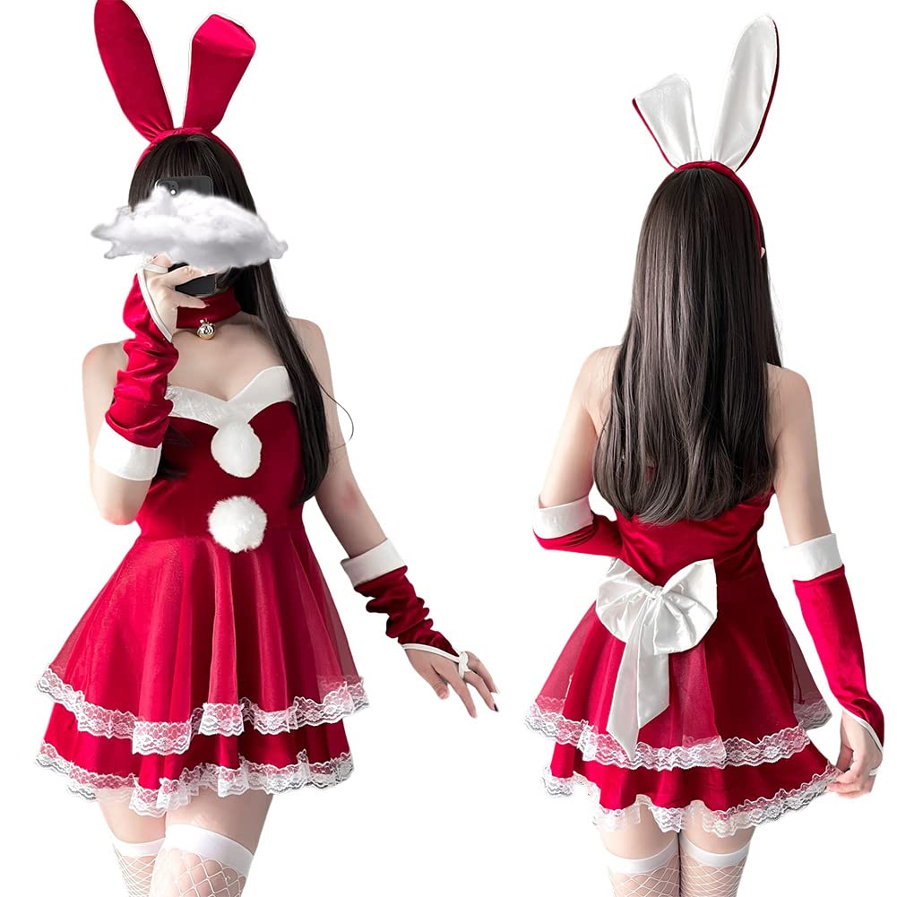 [Formemory] サンタ 衣装 レディース 大きいサイズ バニー サンタクロース クリスマス コスプレ セクシー バニーガール フリーサイズ