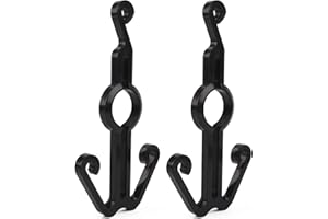IMPRESA Bike Shoe Holder Compatible with Peloton Pack of Two Hooks, Spin Bike Hooks for Shoes, Peloton Accessories, Neatly & Conveniently Stores Peloton Bike Shoes, Hooks for Spinning Shoes - Black Hooks
