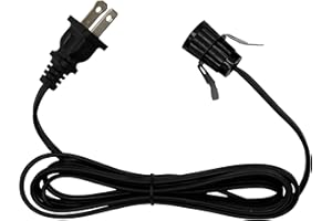 Creative Hobbies 7110K Black Single Light Replacement Clip in Lamp Cord for Christmas Village House, Pumpkin Lights, Small Objects | Pack of 1