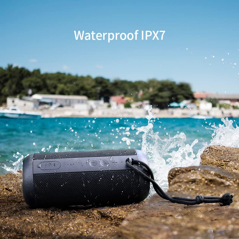 MIFA A8 Caixas de Som Portáteis Bluetooth, Alto-falante portátil IPX7 à prova d'água, 30W Bass, Emparelhamento estéreo sem fio, Mic embutido, Suporte Micro SD, AUX-in, micro-USB Charing, Preto