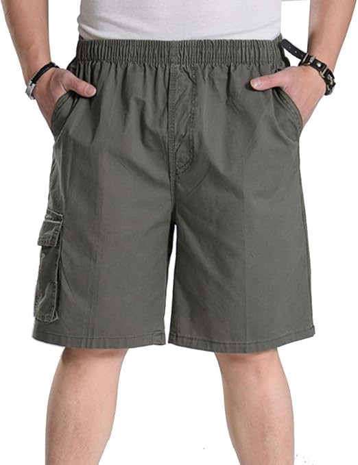 full elastic cargo shorts
