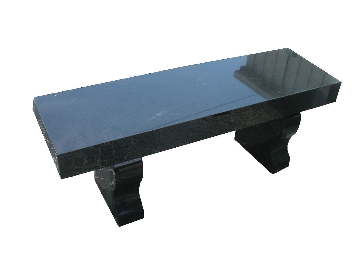 black granite bench for cemetery