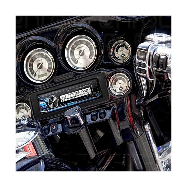 JVC-KDX33MBS-Marine-Radio-Stereo-Receiver-For-1998-2013-Harley-Davidson-Touring-Flht-Flhx-Flhtc-Bundle-With-Scosche-Adapter-Dash-Kit-With-Handle-Bar-Control-Module-Enrock-Wire-Antenna JVC-KDX33MBS-Marine-Radio-Stereo-Receiver-For-1998-2013-Harley-Davidson-Touring-Flht-Flhx-Flhtc-Bundle-With-Scosche-Adapter-Dash-Kit-With-Handle-Bar-Control-Module-Enrock-Wire-Antenna