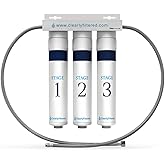 Clearly Filtered 3 Stage Under Sink Water Filter System for Home | Targets up to 232+ Contaminants, Reduces Fluoride, Lead, PFAS, Arsenic, Heavy Metals, Chlorine, Third-Party Tested