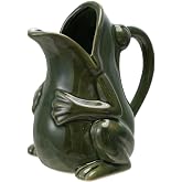 Creative Co-Op 16-oz Stoneware Frog Pitcher, Green (Each One Will Vary)