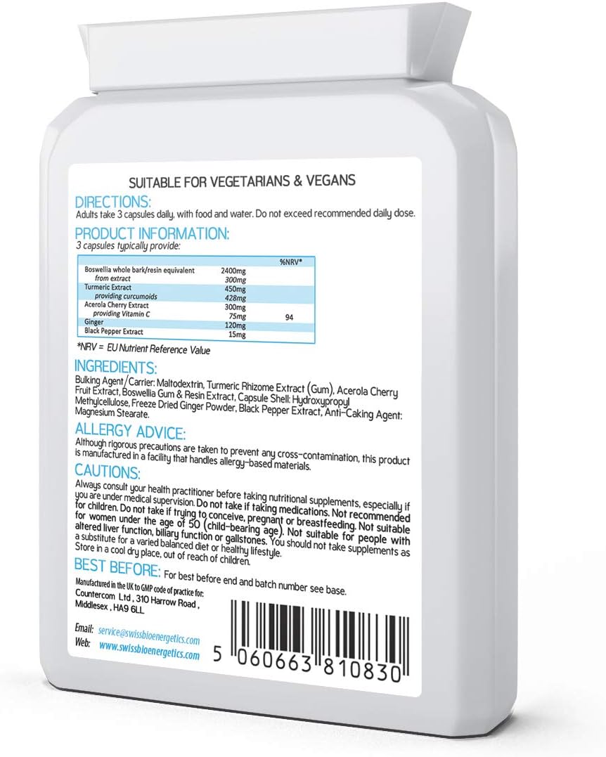 Boswellia & Turmeric Complex, 90 Capsules - Image 3