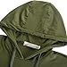 DAVID.ANN Mens Hipster Hip Hop Pullover Longline Side Zipper Long Sleeve Hooded T Shirt,Army Green,Large