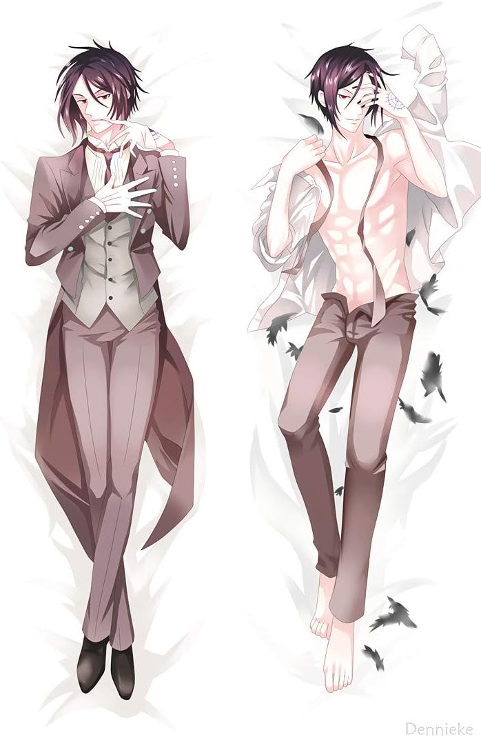 Dennieke Sebastian Michaelis-Kuroshitsuji Black Butler Male Japanese 150x50cm 2 Way Tricot Pillowcases