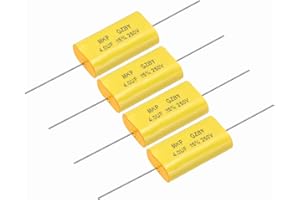 MECCANIXITY 4Pcs 4uF Frequency Divider Capacitor, 250V Audio Speaker Crossover Non-Polarity Polypropylene MKP Film Capacitor
