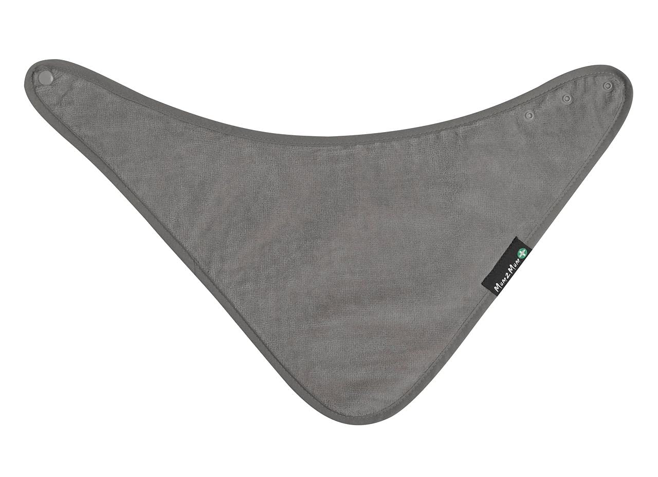 Mum2Mum Plus Special Needs Adult Bandana Bib in Mushroom (Dark Grey/Brown)