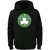 Outerstuff NBA Kids Youth 8-20 Alternate Color Polyester Performance Primary Logo Pullover Sweater Sweatshirt Hoodie (10-12, Boston Celtics Black)
